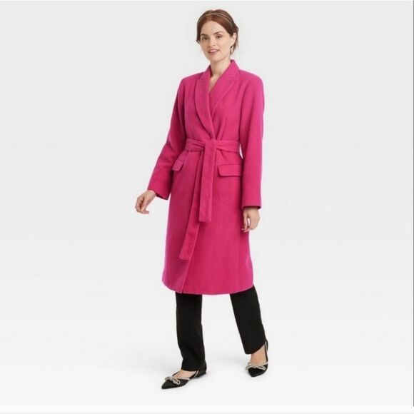 Women's Essential Wool Overcoat Jacket - Picture 2 of 4